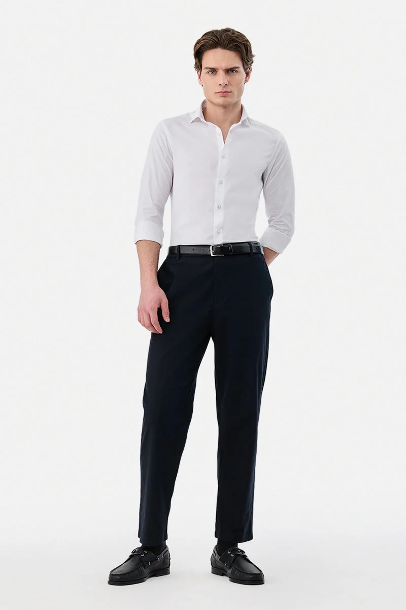 SNITCH Linen Blend Relaxed Fit Trousers